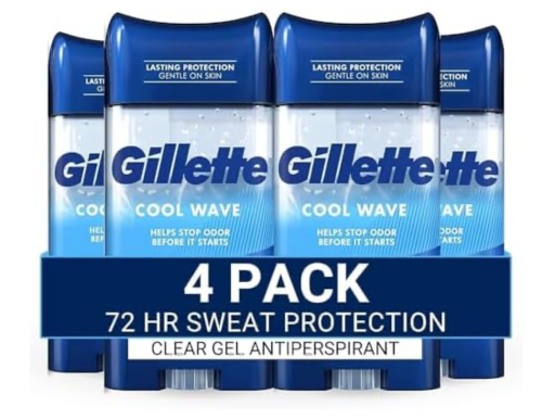 Gillette Clear Gel Deodorant for Men 4-Pack