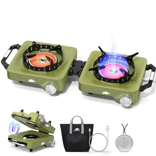 Rhino Valley 2-Burner 30,000 BTU Propane Folding Camp Stove Deal