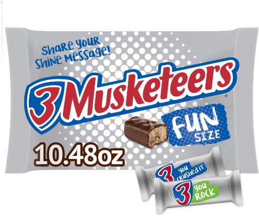 3 Musketeers Fun Size Milk Chocolate Halloween Candy Bars 10.48-Oz