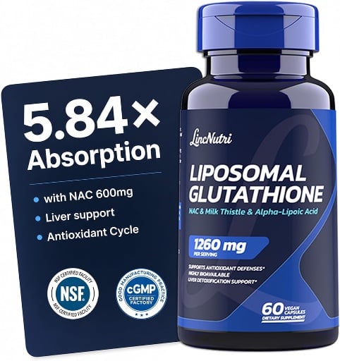 Liposomal Glutathione Antioxidant Support for Liver Detox, Skin & Energy