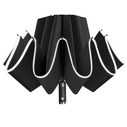 Inverted Folding Umbrella w/ built-in Flashlight