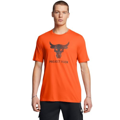 Under Armour Men's Project Rock Payoff Graphic Short Sleeve T-Shirt, Orange