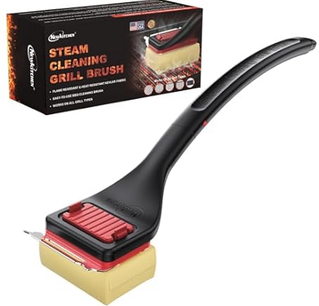 NEW KITCHEN Bristle Free Steam Cleaning Grill Brush