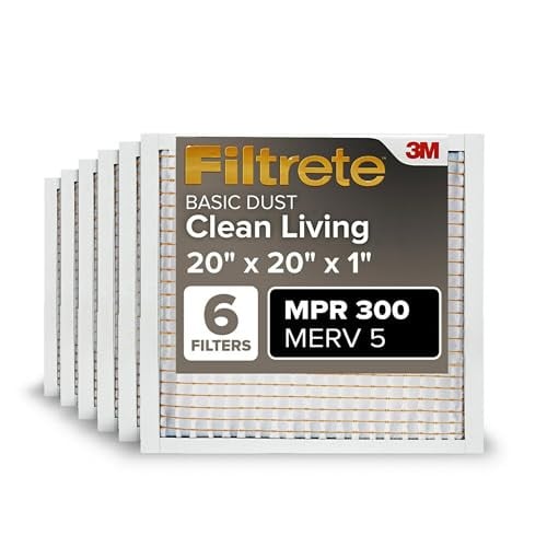 Filtrete 20x20x1 Air Filter MERV 5, 6-Pack