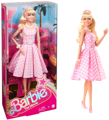 Barbie The Movie Margot Robbie as Barbie Collectible Doll in Pink Gingham Dress Deal