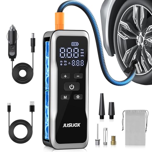 JUSUOX 150PSI Dual Power Portable Tire Inflator Deal