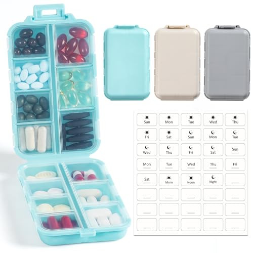Travel Pill Organizer Box 3-Pack 14 Grids