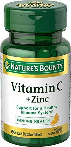 Nature's Bounty Vitamin C + Zinc 60 Tablets (2-Pack)