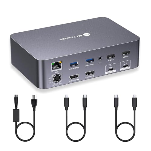AV Access KVM Switch Dock 2 Monitors 2 Laptops 4K Deal