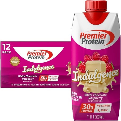 (Prime Deal) Premier Protein INDULGENCE Chocolate Raspberry 12-Pack Deal