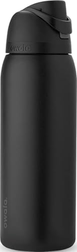 40-Oz Owala FreeSip Insulated Stainless Steel Water Bottle w/ Straw (Black) Deal