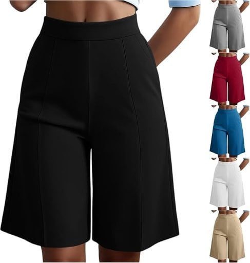 Bermuda Wide Leg Dress Shorts Deal