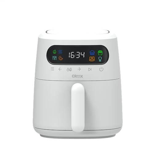 3-Qt CRUX Digital Air Fryer w/ TurboCrisp (White)