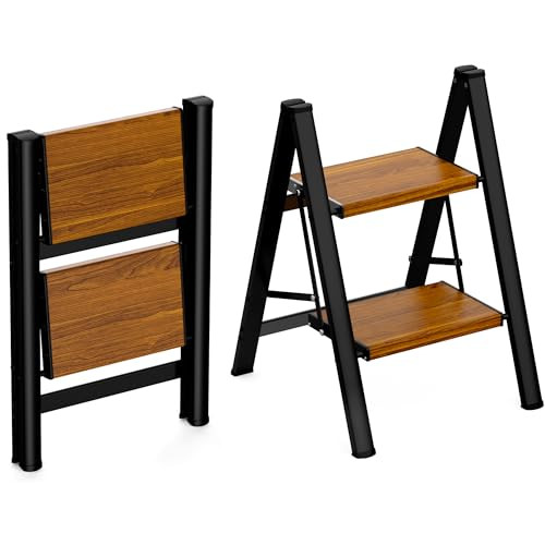 HBTower Folding Step Stool 18.4"W x 23.7"H