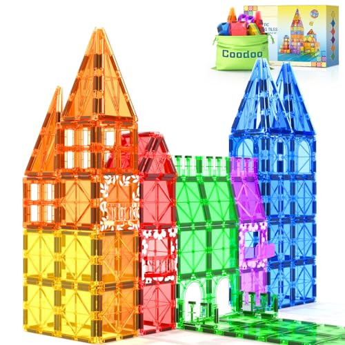 Magnetic Building Tiles Kids Toys 60 Pcs