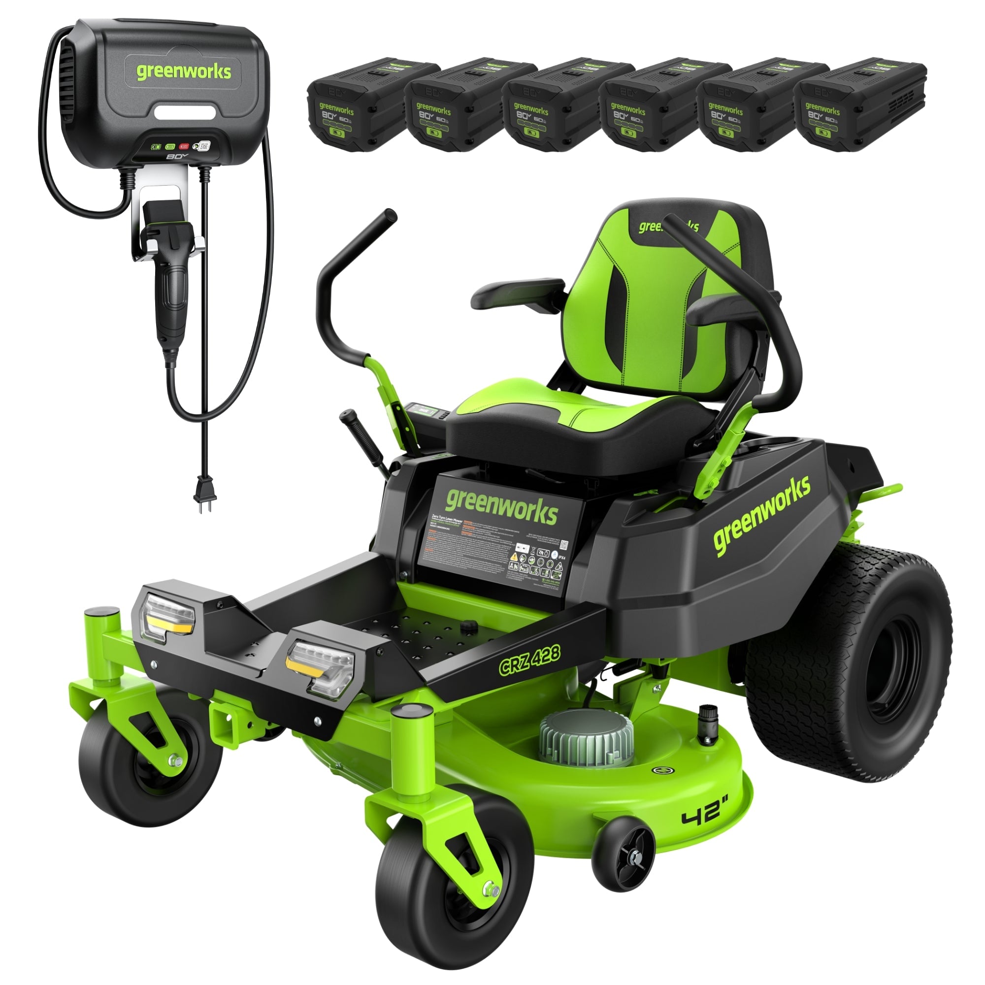 Greenworks 80V 42" Cordless Battery CrossoverZ Zero Turn Lawn Mower with (6) 6Ah Batteries Deal