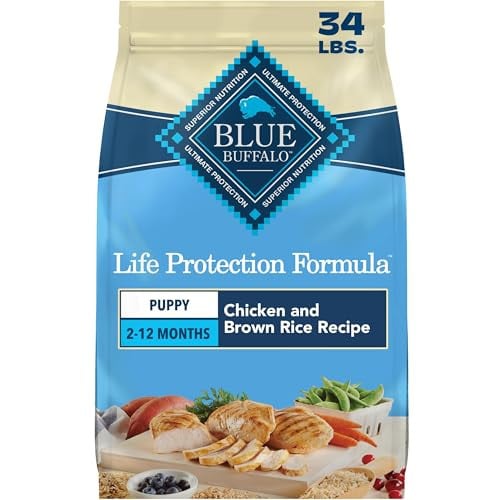 Blue Buffalo Life Protection Formula Chicken & Brown Rice Puppy Dry Dog Food 34-Pound Deal