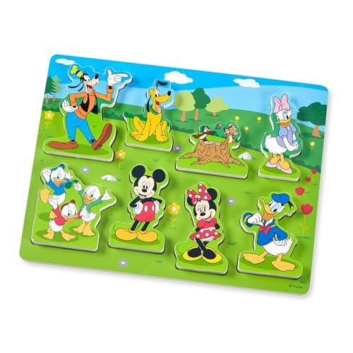 Melissa & Doug Disney Mickey Mouse Wooden Chunky Puzzle Deal