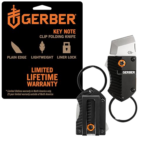 Gerber Key Note EDC Keychain Mini Pocket Knife 1" Plain Edge Blade