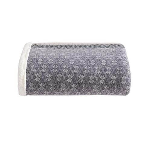 Eddie Bauer Brushed Fleece & Sherpa Throw Blanket 50" x 70" Deal