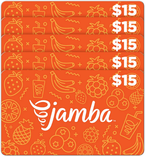 Jamba Five Restaurant $15 eGift Cards 5-Pack