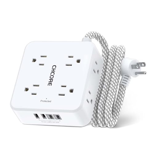 CHCORE 12-in-1 Surge Protector Power Strip w/ 8 Outlets & 4 USB Ports (2x USB-A, 2x USB-C)