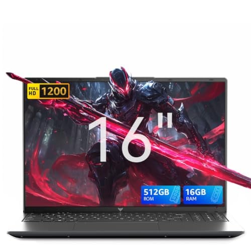KAIGERR Light Gaming Laptop, 16inch 16GB DDR4 512GB SSD Deal