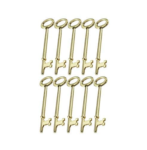 Lucky Line Skeleton Key with Notch TIP for Warded Locks, Antique Doors & Locks, 10 Pack