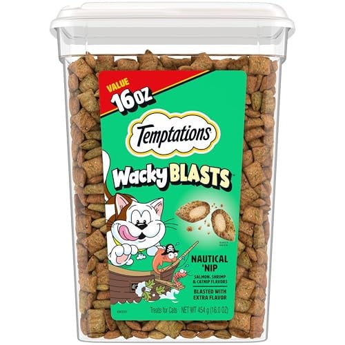 Temptations Wacky Blasts Cat Treats Nautical Nip’ Flavor 16 oz. Tub Deal