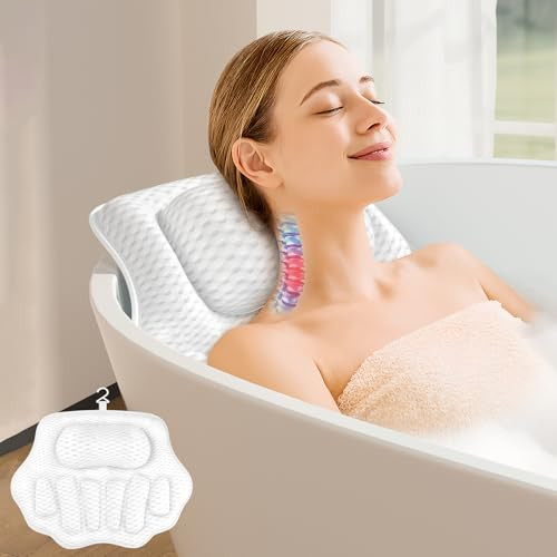 Ergonomic Bathtub Pillow for Head & Neck Relaxation
