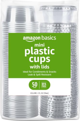 Amazon Basics Disposable Plastic To-Go Cups and Lids 200-Count Deal