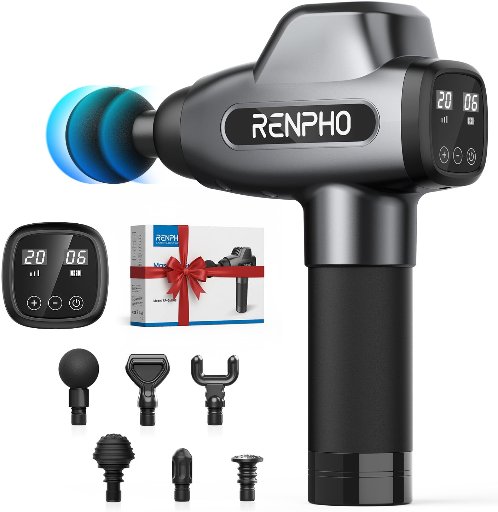 Renpho Massage Gun W/6 Massage Heads