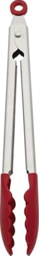 KitchenAid 12" Silicone Stainless-Steel Tongs (Red)
