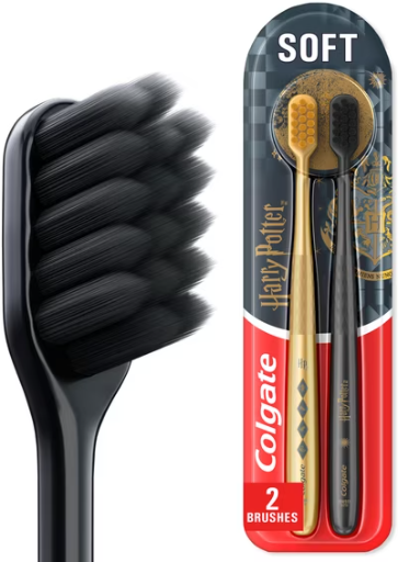 Colgate Harry Potter Soft Bristled Adult Toothbrushes, Gold and Black, 2 Count +$6 Walmart Cash