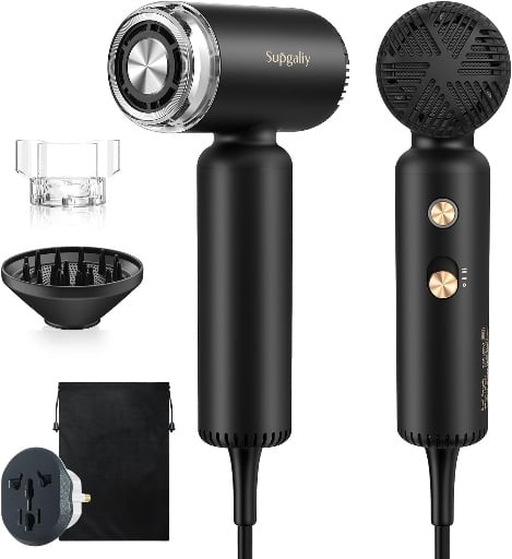 SUPGALIY Dual Voltage Travel Hair Dryer