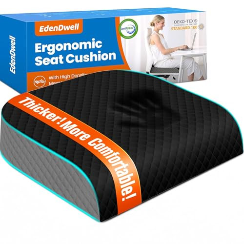 EdenDwell Memory Foam Seat Cushion Large