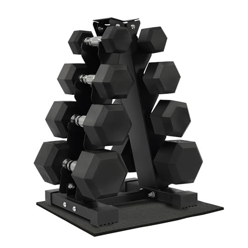 100LB Rubber Encased Hex Dumbbell Set