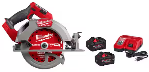 Milwaukee M18 FUEL 18V 7-1/4 in. Circular Saw w/ (2) FORGE 8.0 Ah Batteries & Charger Deal