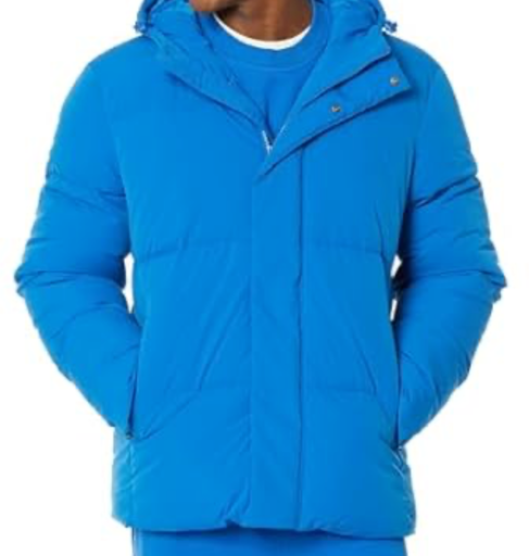 Amazon Essentials Men's Mid-Length Hooded Puffer Coat