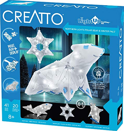 Thames & Kosmos Creatto Northern Lights Polar Bear & Winter Pals Light-Up 3D Puzzle Kit