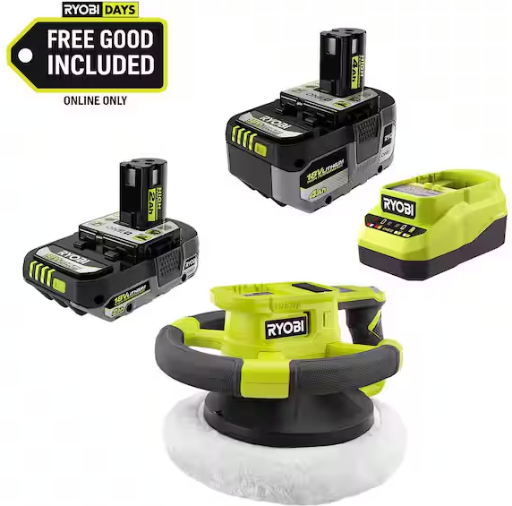 Ryobi ONE+ 18V HIGH PERFORMANCE Kit w/ 4.0 Ah Battery, 2.0 Ah Battery, Charger, & FREE ONE+ Cordless Random Orbit Buffer Deal