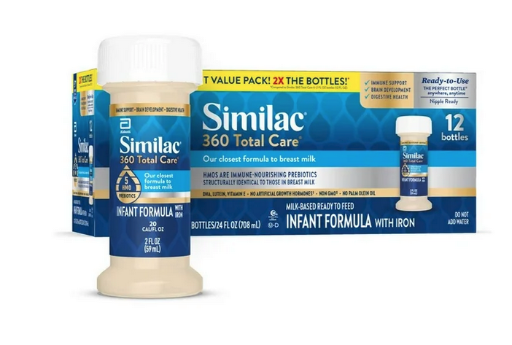Similac 360 Total Care Ready-to-Feed Baby Formula 2-fl-oz Bottle 12-Pack