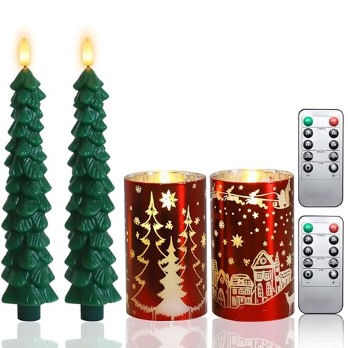   Christmas Flameless Candles 4-Pack