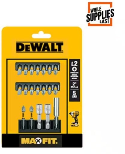 DEWALT Maxfit 1 in. Carbon Steel Driving Bit Set (19-Pieces)