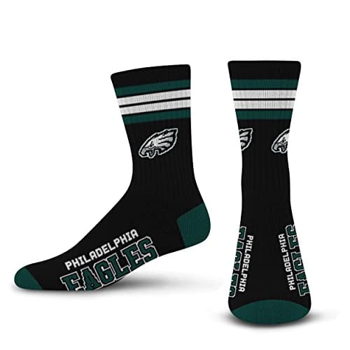 For Bare Feet Men's NFL 4-Stripe Deuce Performance Crew Socks