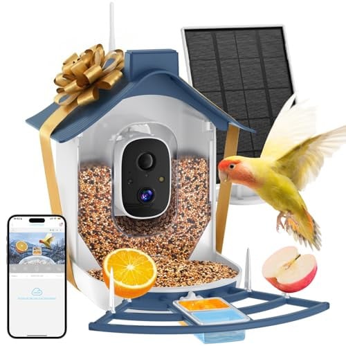 Azonanor Solar-Powered Smart Bird Feeder Camera w/ AI Bird Identification Deal