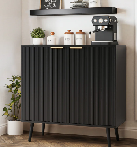 Pamapic Fluted Sideboard Cabinet with Adjustable Shelves Deal