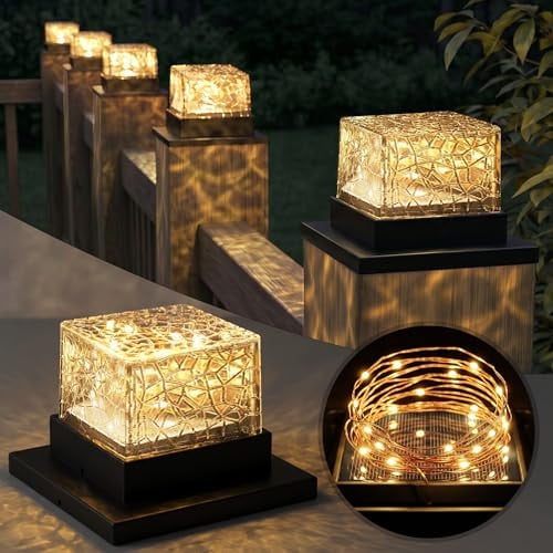 8-Count Solar Post Cap Lights with Firefly String Lights Deal