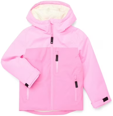 Ozark Trail Girls Snow and Ski Hooded Zip-Up Jacket, Sizes 4-18
