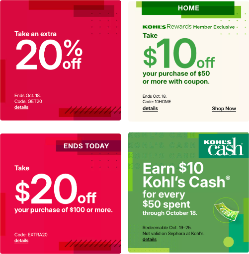 Kohls Exclusive Sale + Stackable Coupons Deal